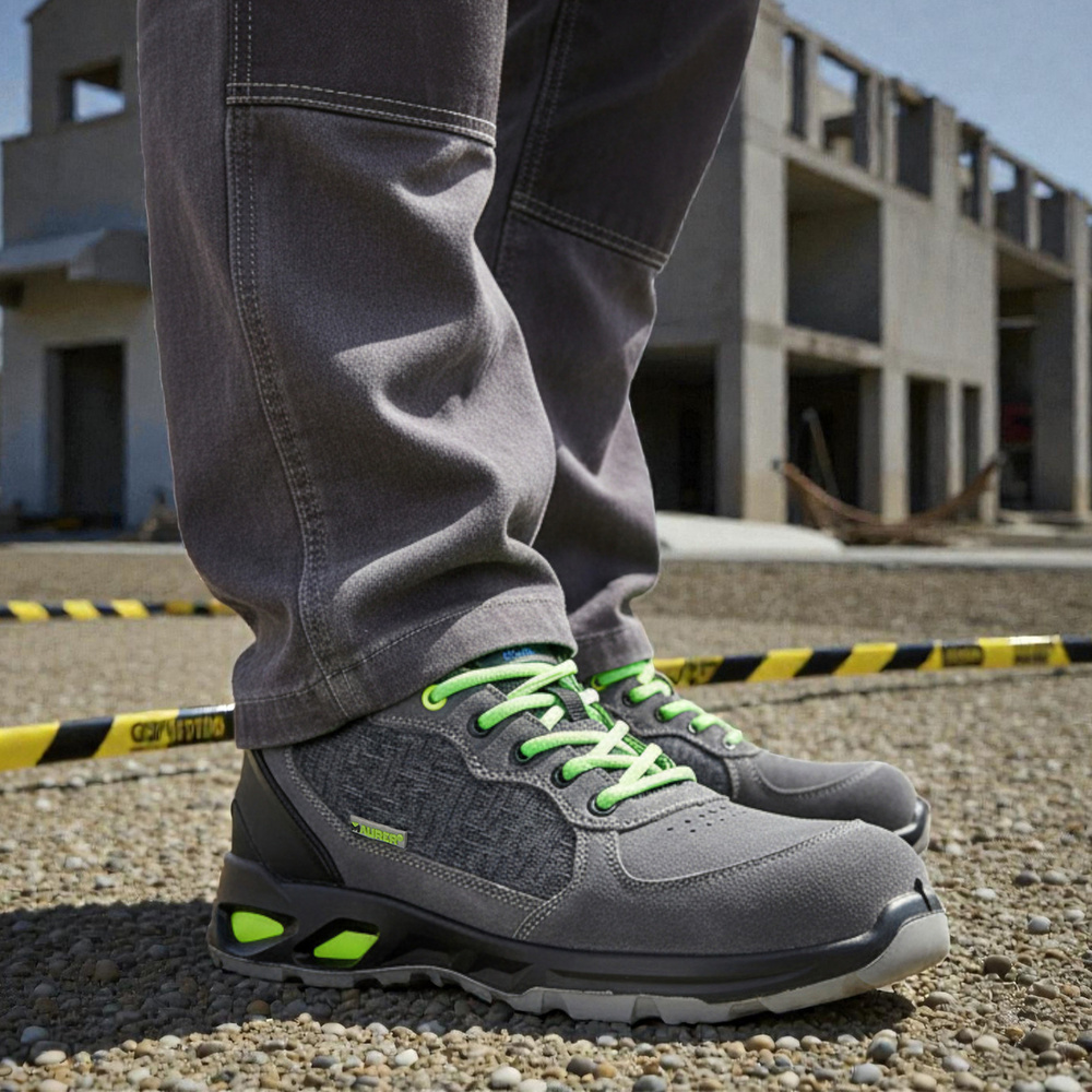 Zapatos Seguridad Maurer S1 Modelo Arlaz Antideslizante con Suela Composite y Resistencia a los Hidrocarburos. Talla 39.