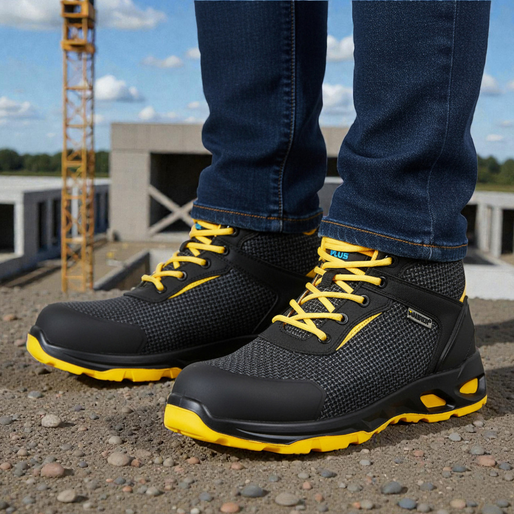 Botas Seguridad Maurer S3 Modelo Amerina Antideslizante con Suela Resistente a los Hidrocarburos. Talla 38.