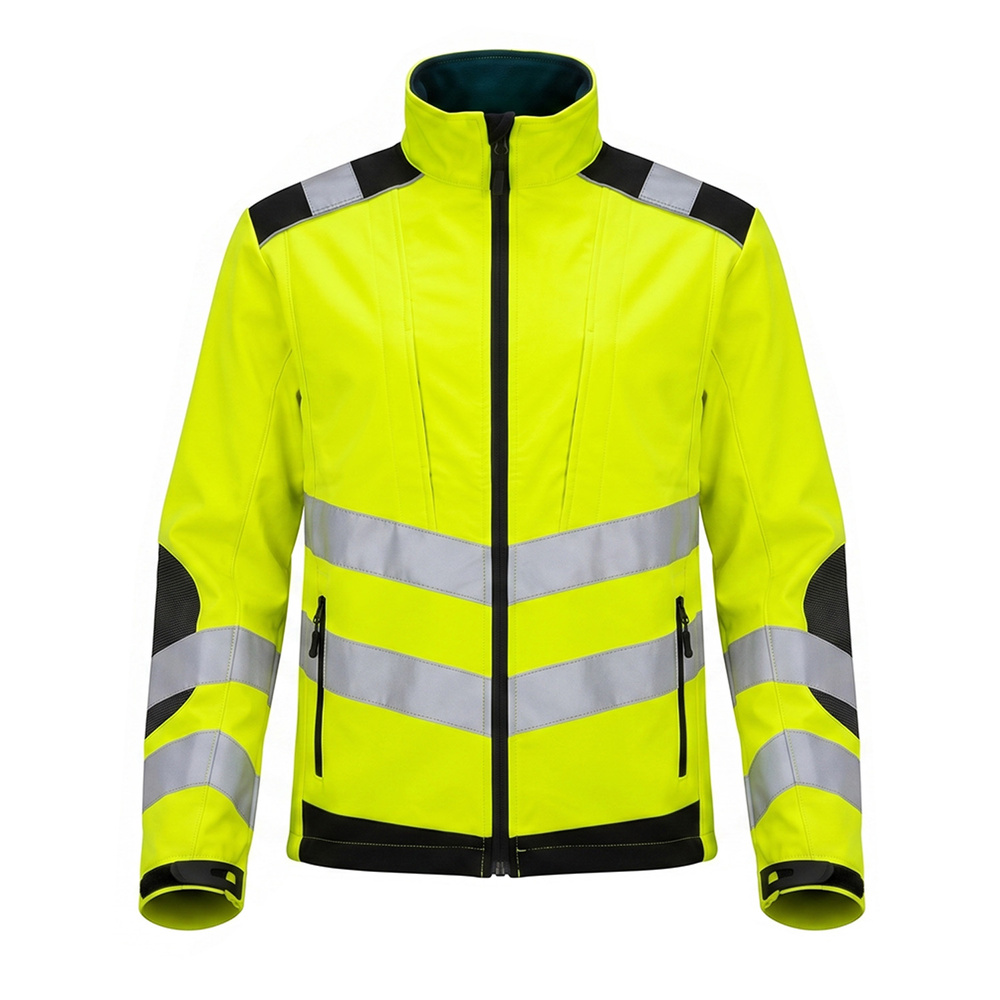 Chaqueta Alta Visibilidad Softshell Talla S. Certificación EN ISO 20471:2013+A1:2016 (Clase 2) y EN ISO 13688:2013/A1:2021