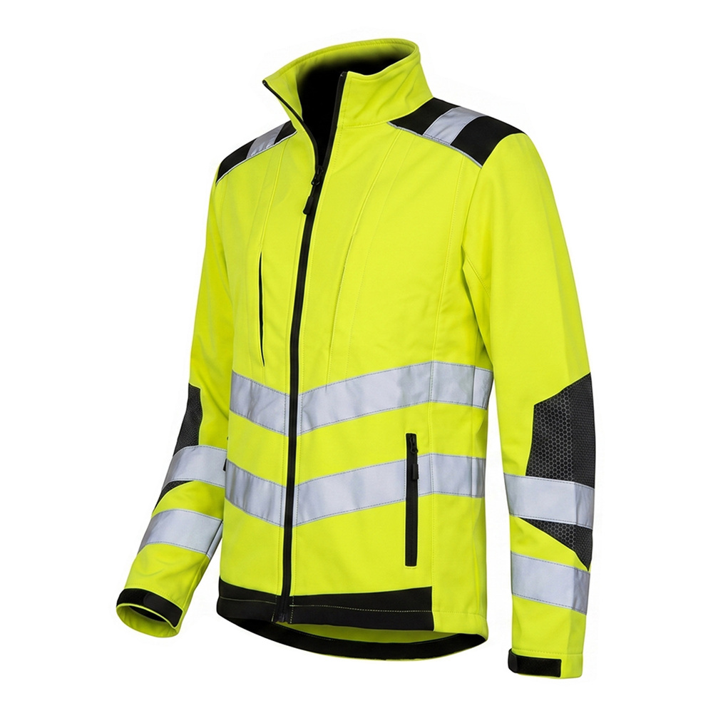 Chaqueta Alta Visibilidad Softshell Talla S. Certificación EN ISO 20471:2013+A1:2016 (Clase 2) y EN ISO 13688:2013/A1:2021