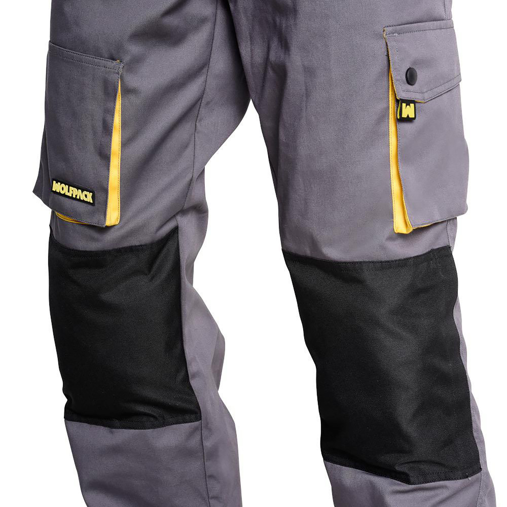 Pantalon de Trabajo Gris/Amarillo Largo Talla 50/52 XL