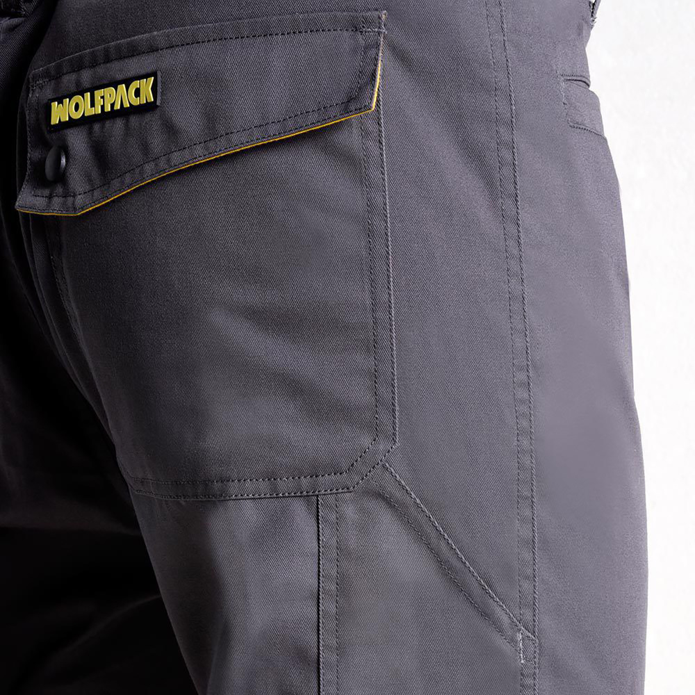 Pantalon de Trabajo Gris/Amarillo Corto Talla 38/40 S