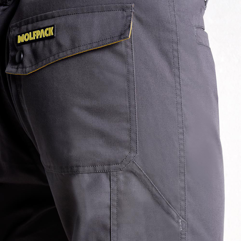 Pantalon de Trabajo Gris/Amarillo Corto Talla 46/48 L