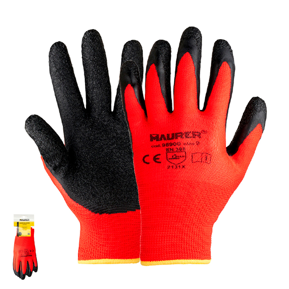 Guantes Latex / Nylon Gripflex Con Colgador Talla  8