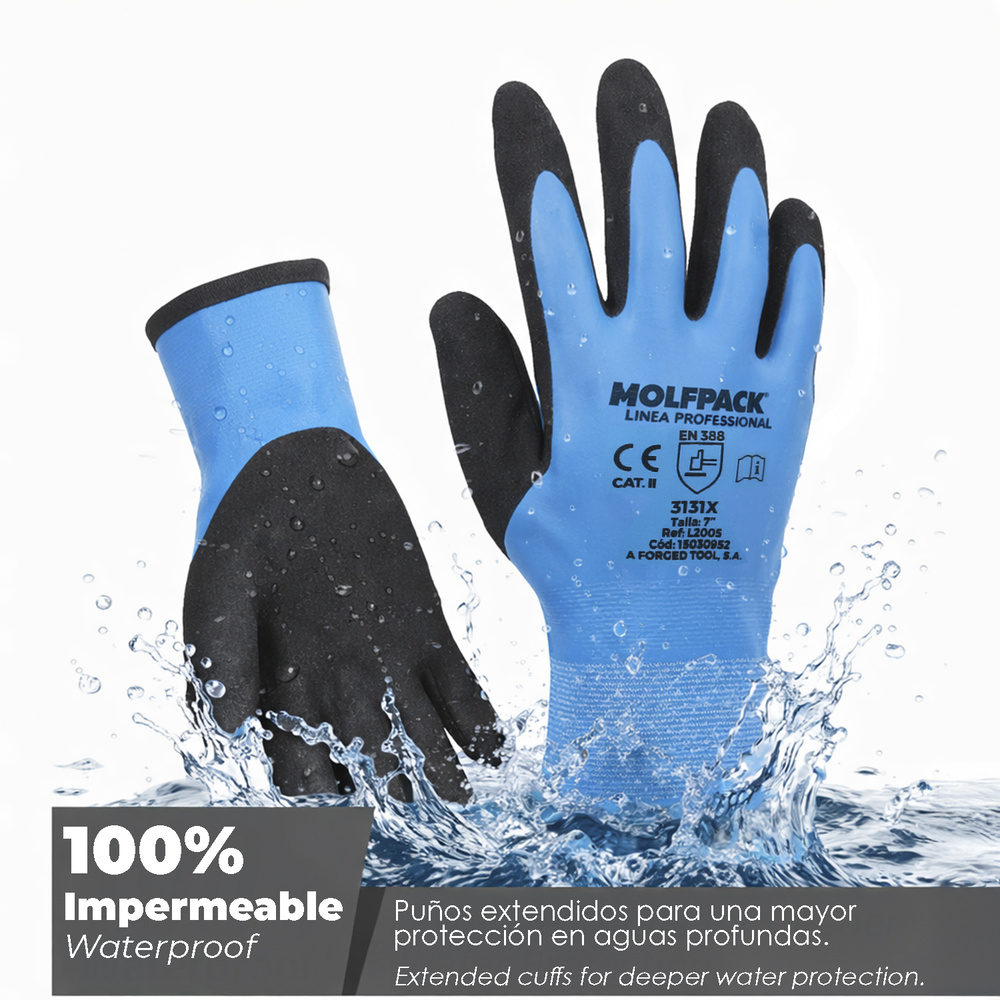 Guante Latex Foam Impermeable 6