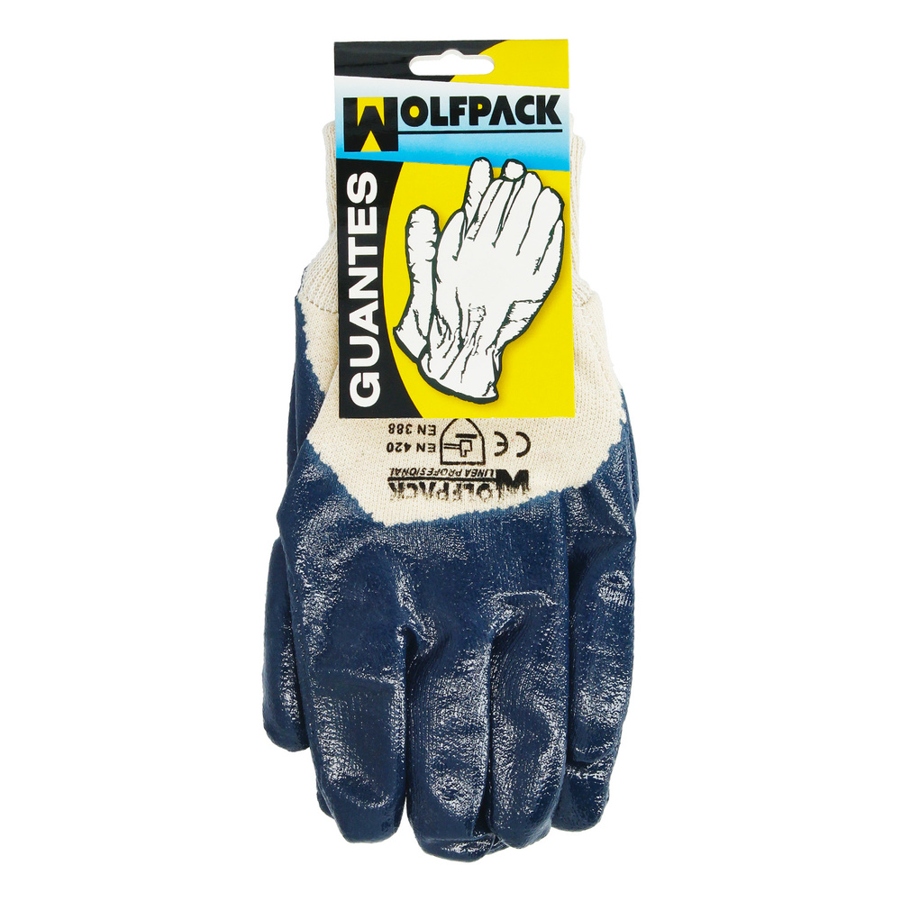 Guantes Nitrilo / Lona Pesados Nimax 8