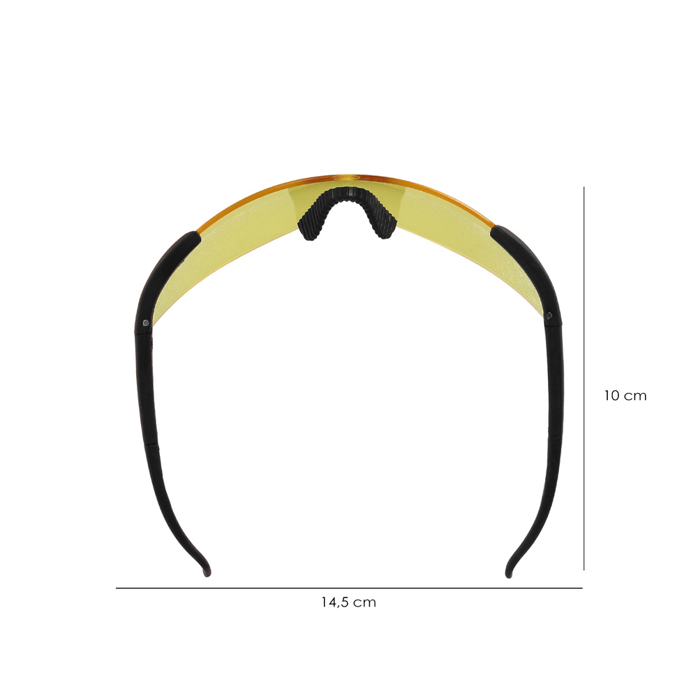 Gafas Proteccion EN166 Patillas Ajustables Lentes Ambar