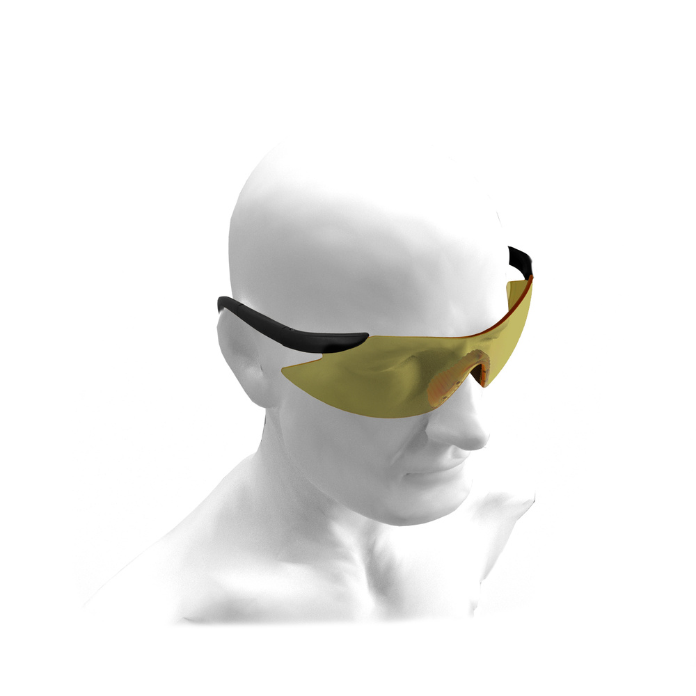 Gafas Proteccion EN166 Patillas Ajustables Lentes Ambar