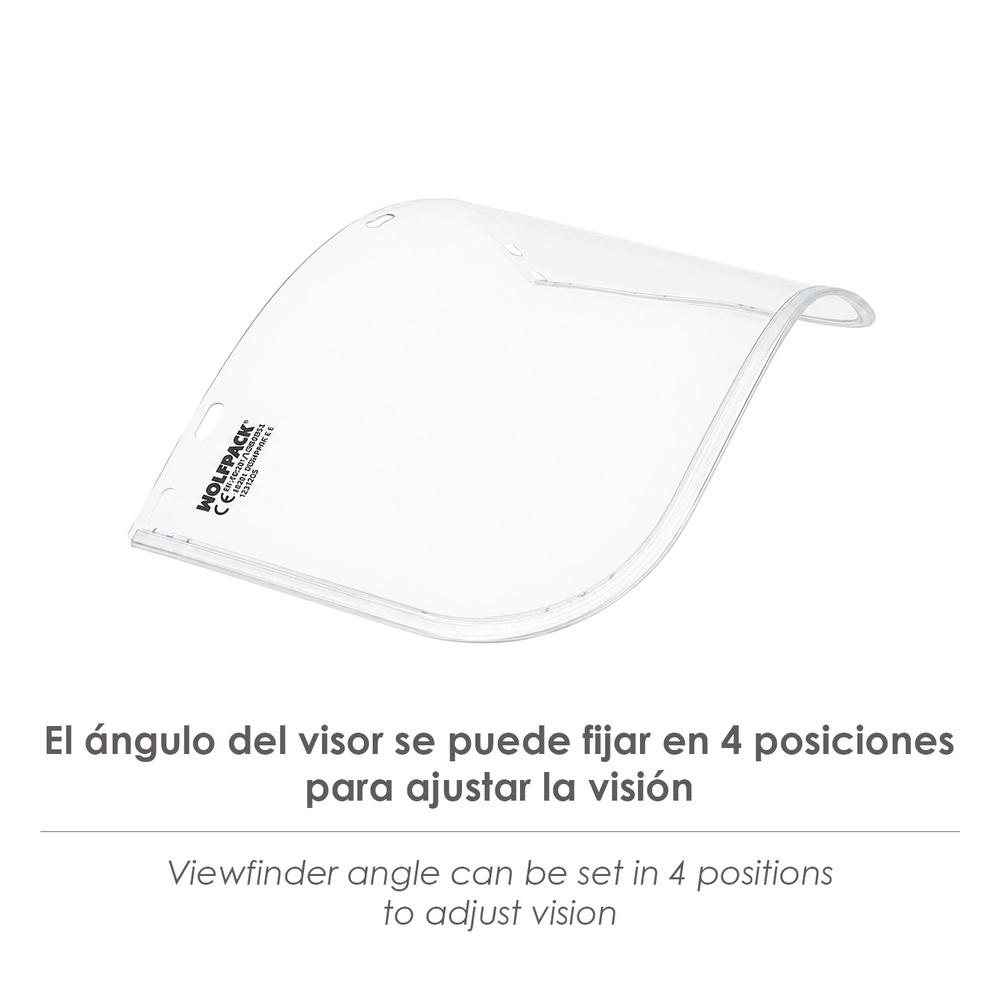 Protector Facial policarbonato Transparente. Recambio