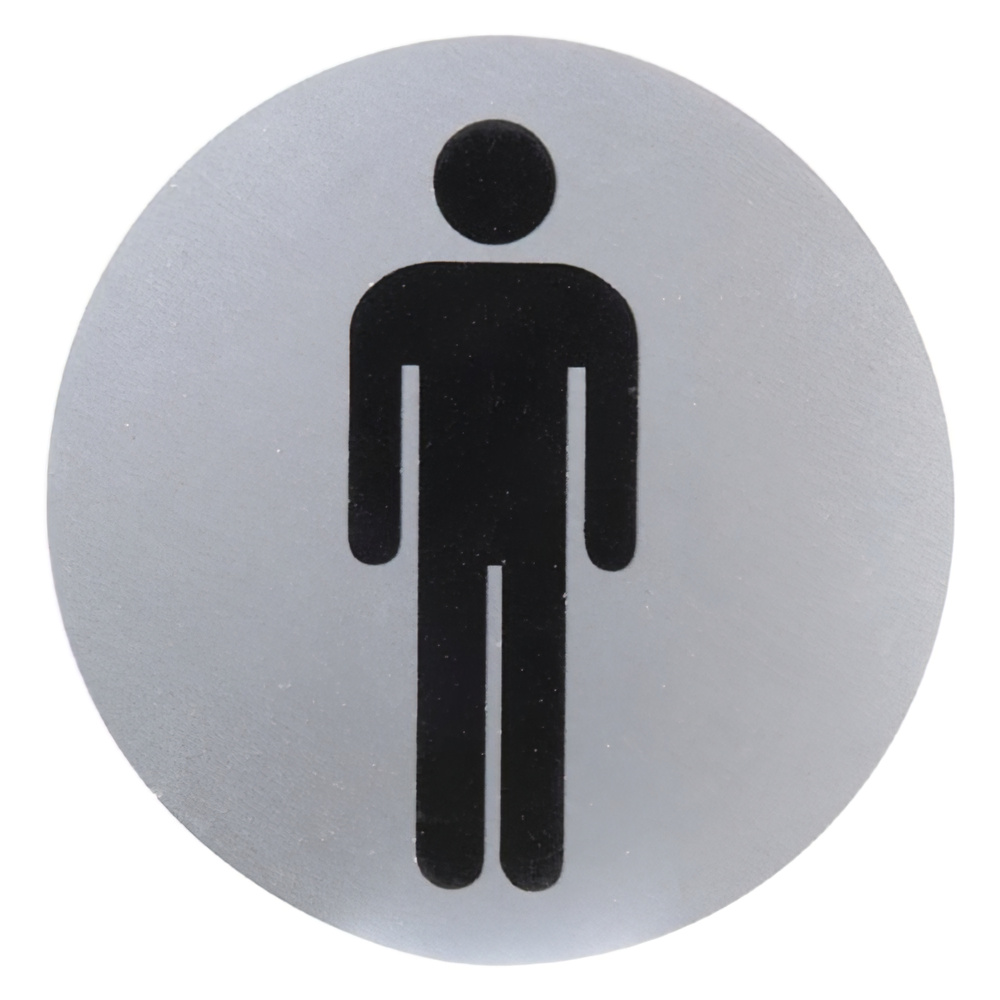 ▷🥇 distribuidor cartel aluminio baño hombre Ø12 cm