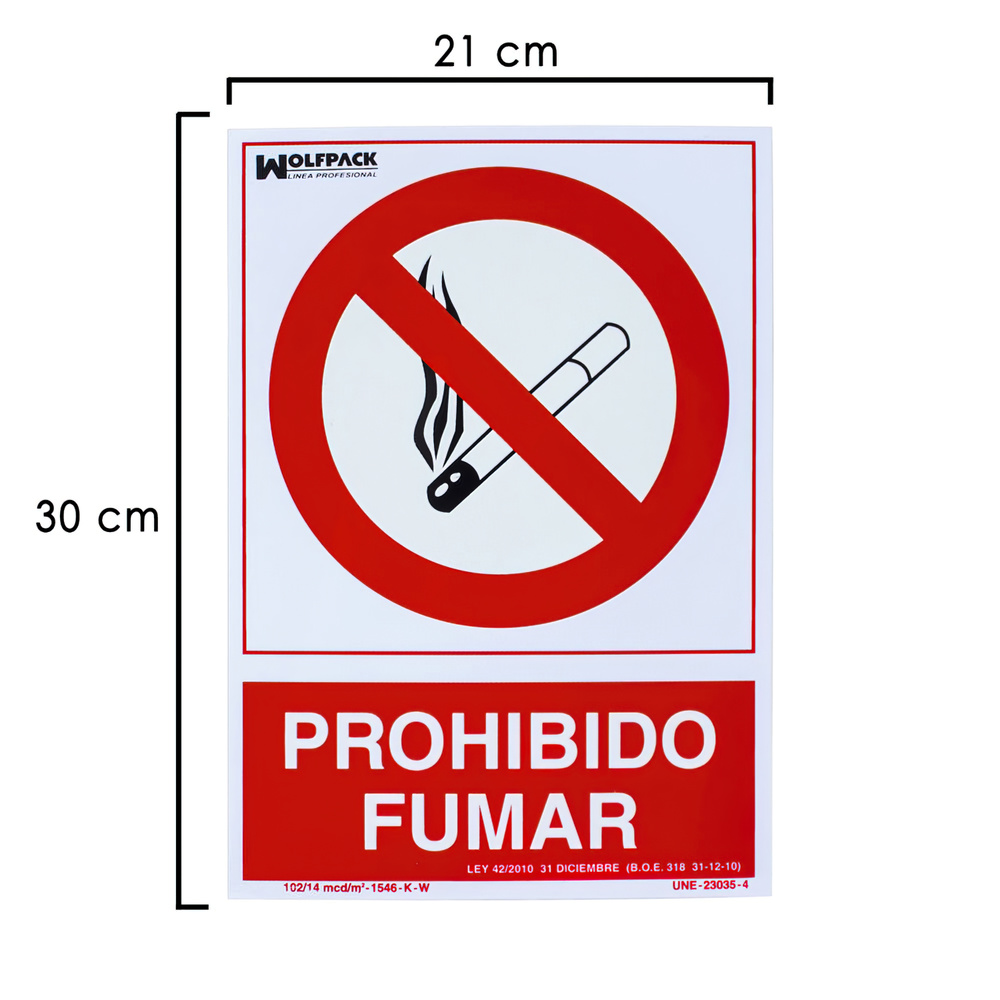 Comprar Cartel Obra Prohibido Fumar Jar 189042 al Mejor Precio