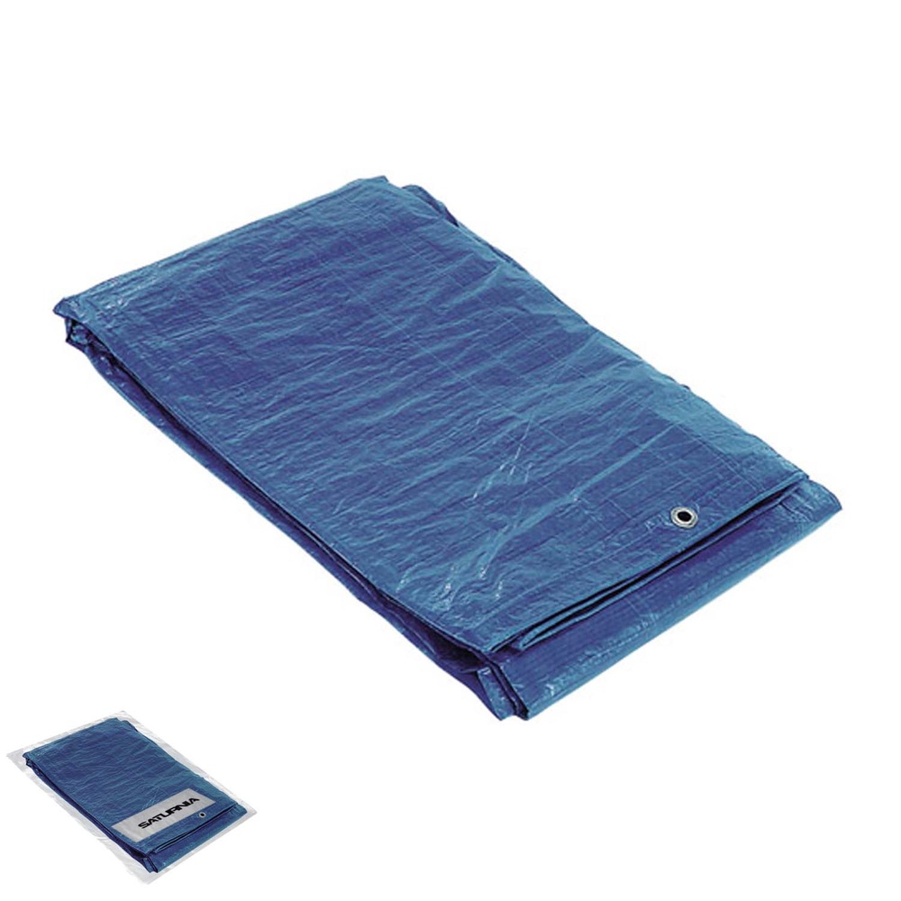 Lonas Con Ojetes De Aluminio 5x8 metros (Aproximadamente) Con Ojetes Metálicos, Lona de Protección Duradera, Color Azul.