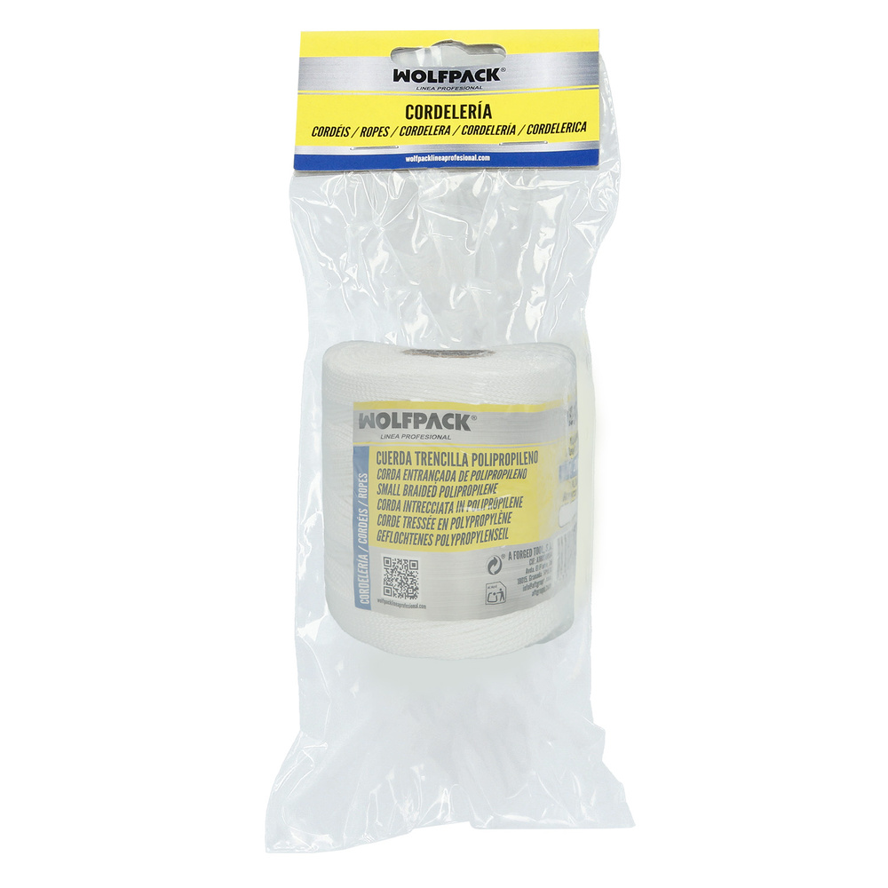Cuerda Trencilla Polipropileno Blanco (Bobina 200 Metros)