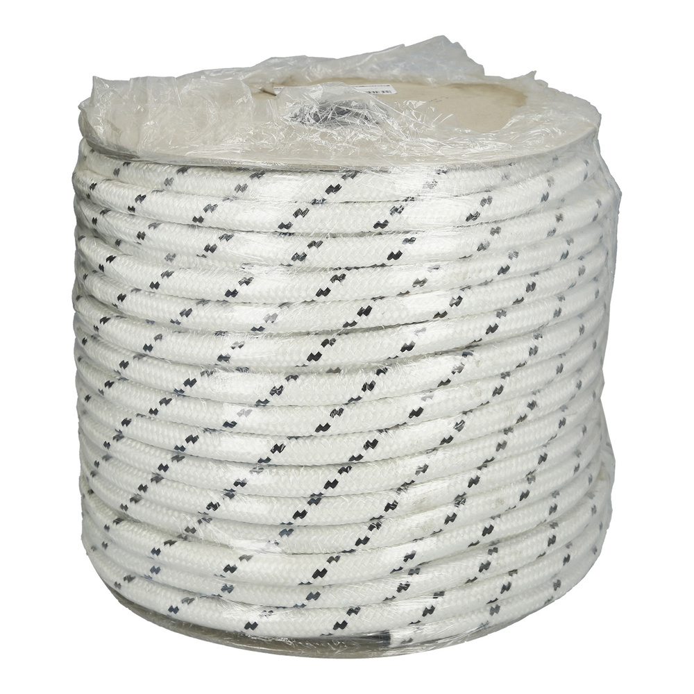 Cuerda Poliester Trenzada Blanco / Azul  5 mm. Bobina 200 m.