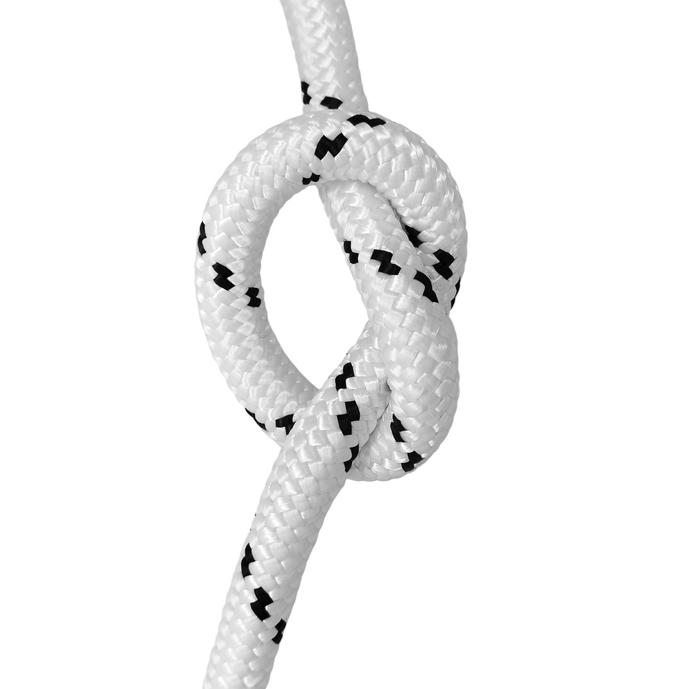 Cuerda Poliester Trenzada Blanco / Azul  6 mm. Bobina 200 m.