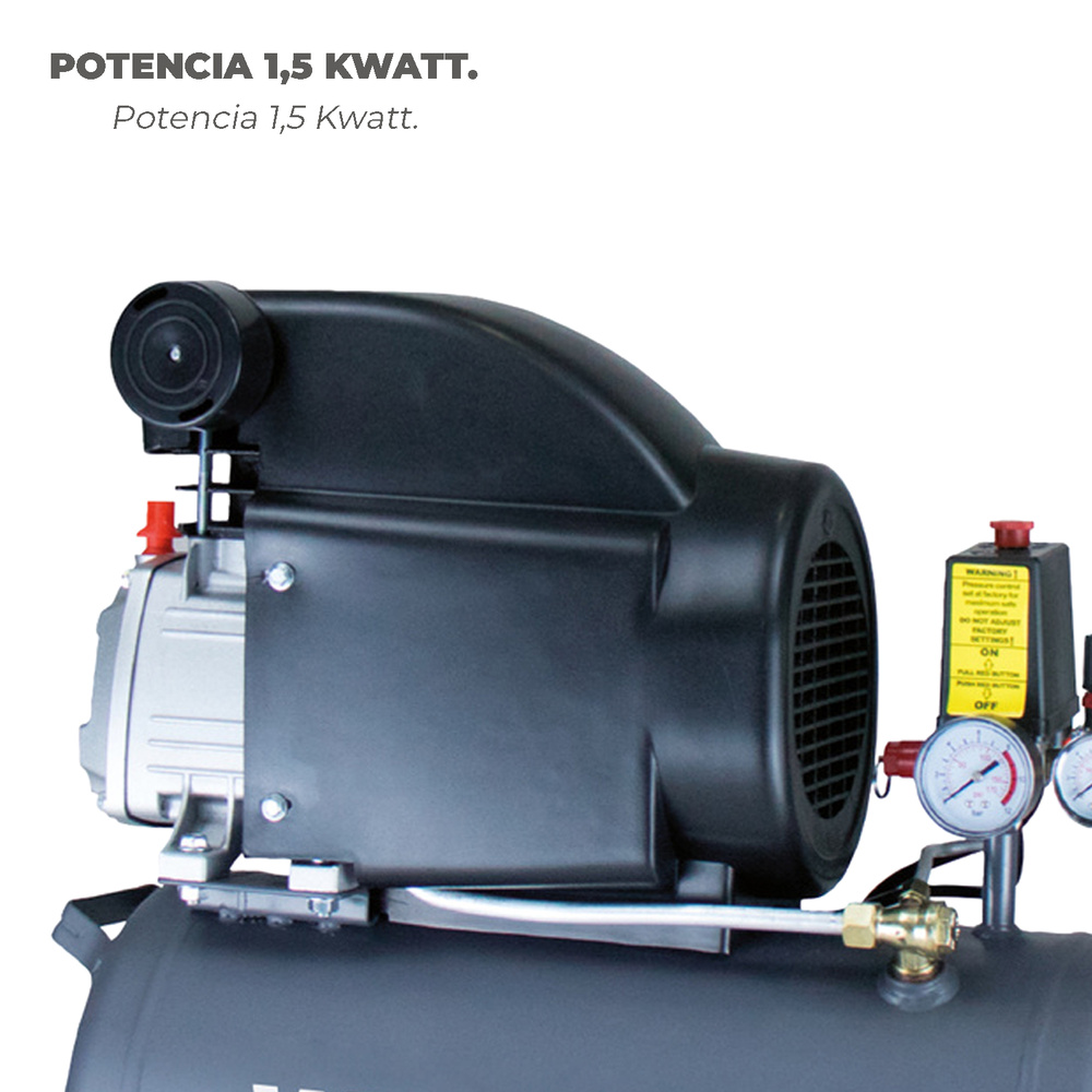Compresor Wolfpack 24 Litros / 8 Bares / 1,5 Kw - 2,0 HP 