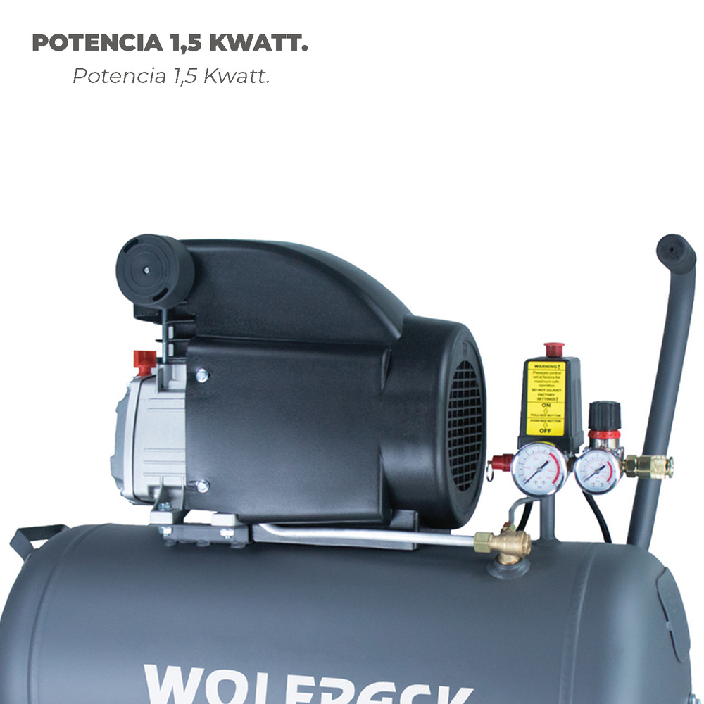 Compresor Wolfpack 50 Litros / 8 Bares / 1,5 Kw - 2,0 HP 