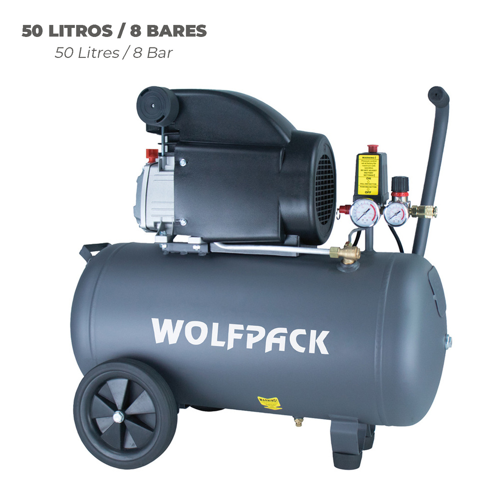 Compresor Wolfpack 50 Litros / 8 Bares / 1,5 Kw - 2,0 HP 