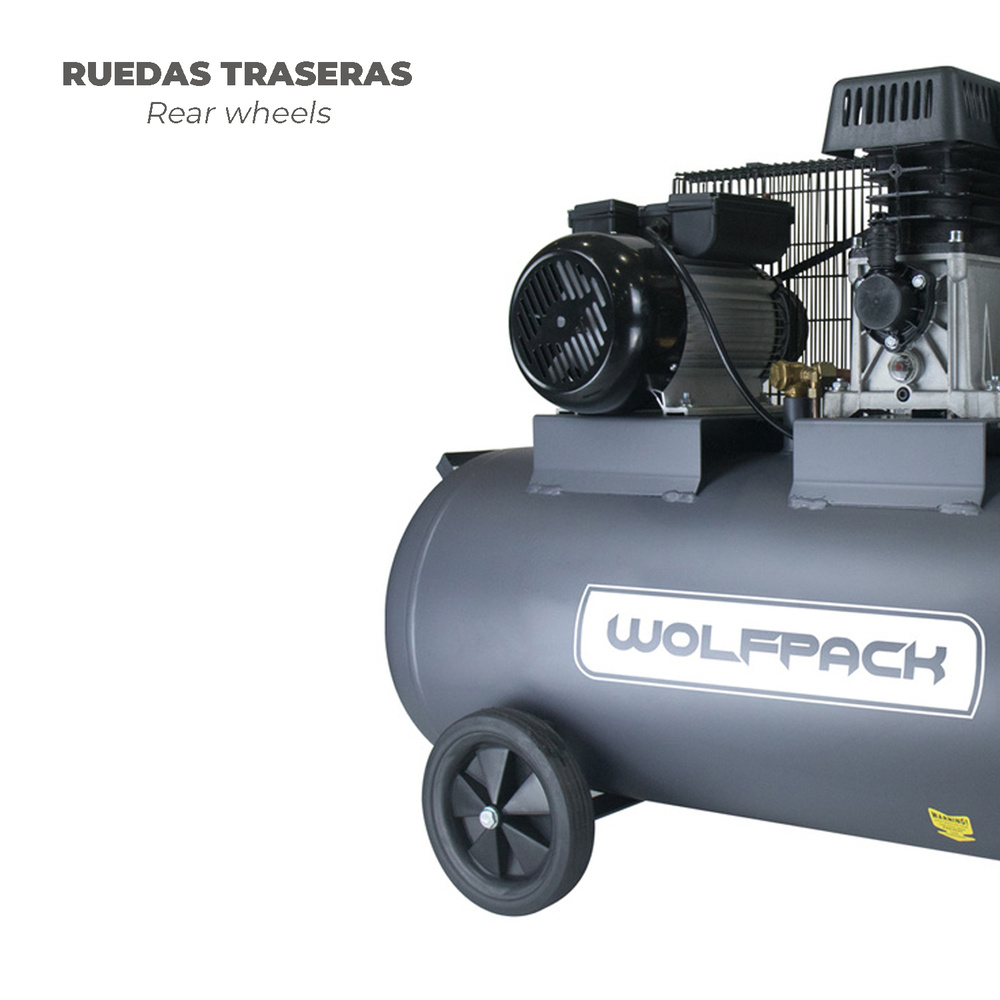 Compresor 100 Litros / 8 Bares / 2,2 Kw - 3,0 Hp  Lubricado Por Aceite