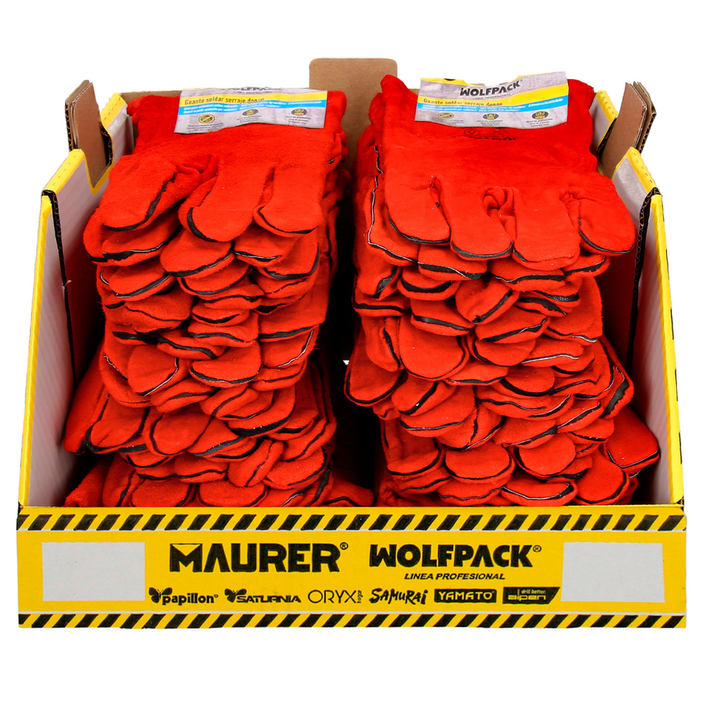 Gaveta Apilable - Guantes Soldar Denso Rojo Largo
