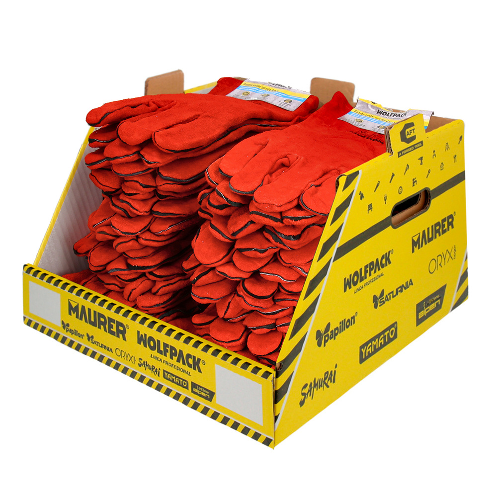 Gaveta Apilable - Guantes Soldar Denso Rojo Largo