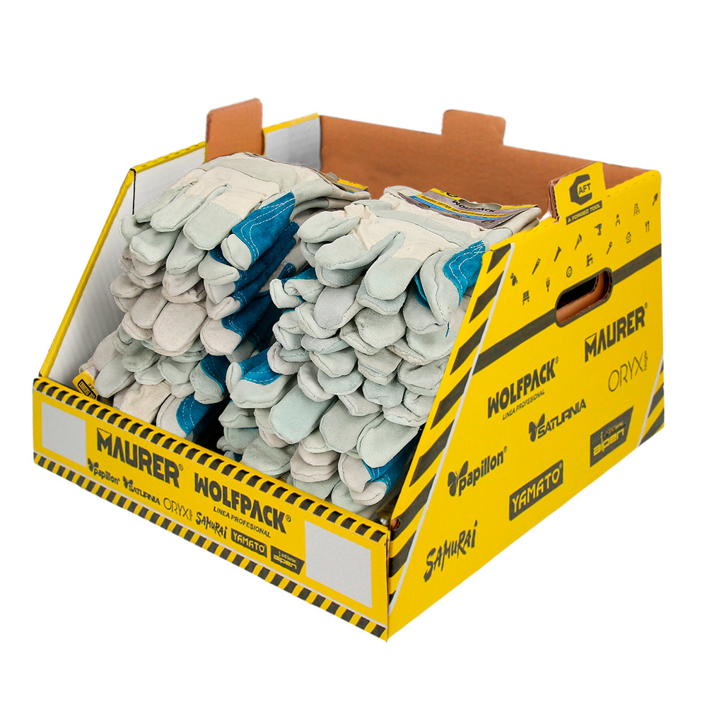 Gaveta Apilable - Guantes Americano Serraje Palma Reforzada