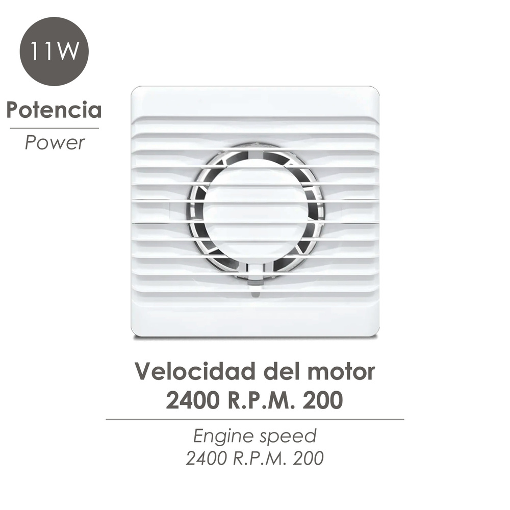 Extractor Aire Ø 100 mm. / 14 Watt.