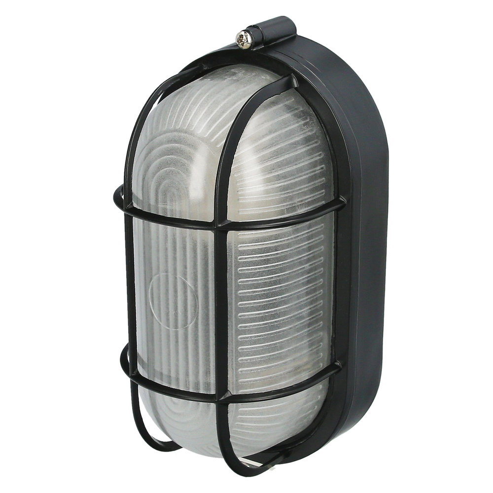 Plafon Industrial Ovalado Negro