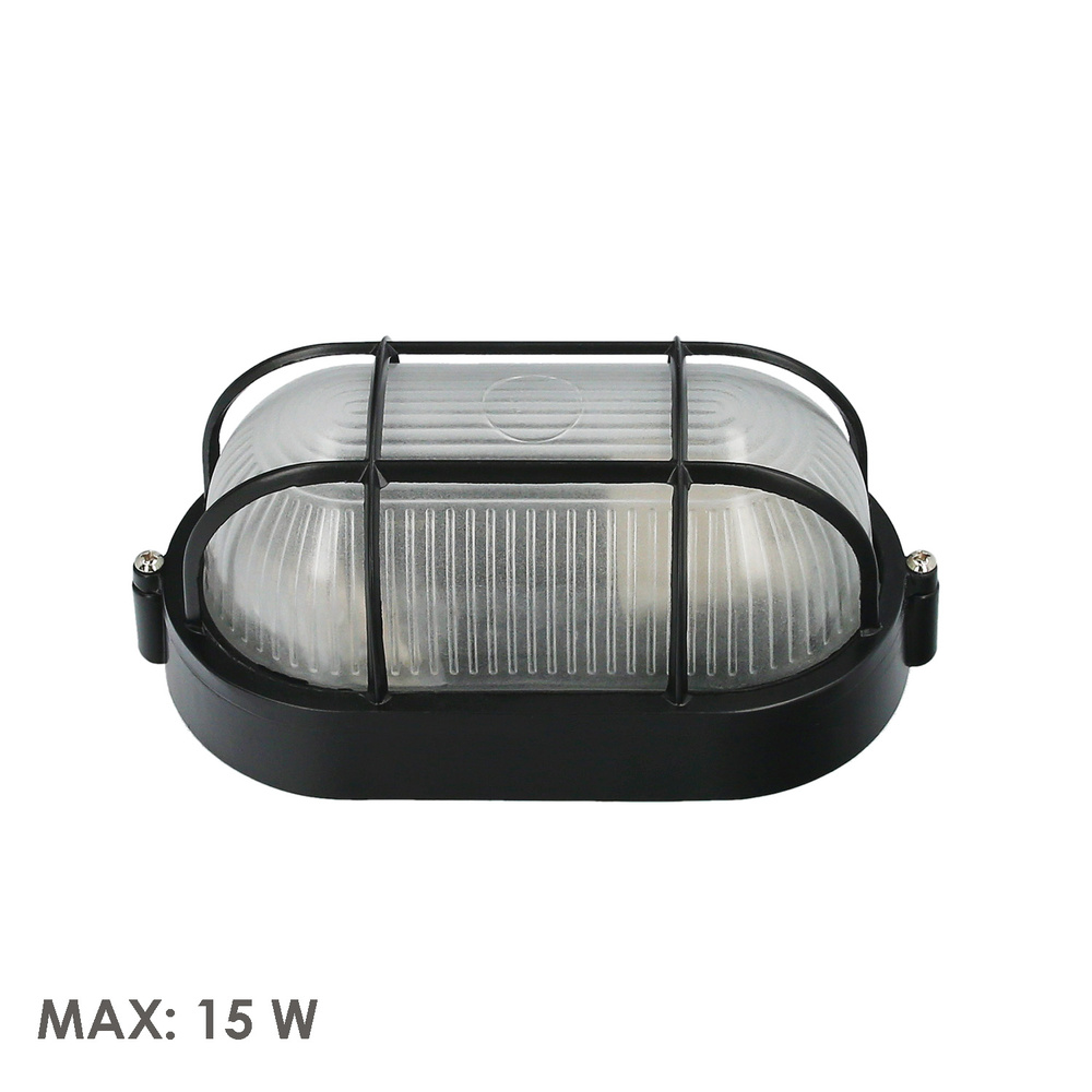 Plafon Industrial Ovalado Negro