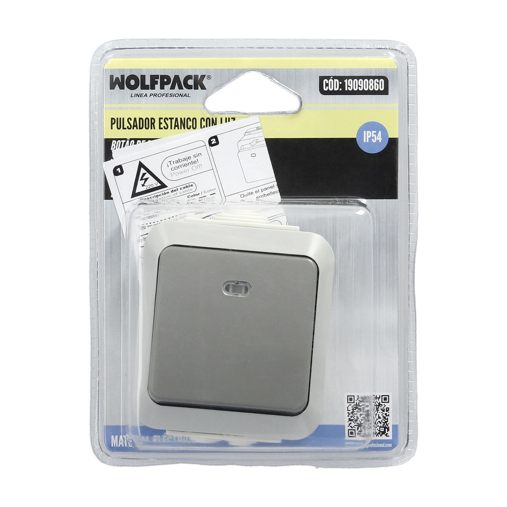 Pulsador Con Tapa y Con Luz