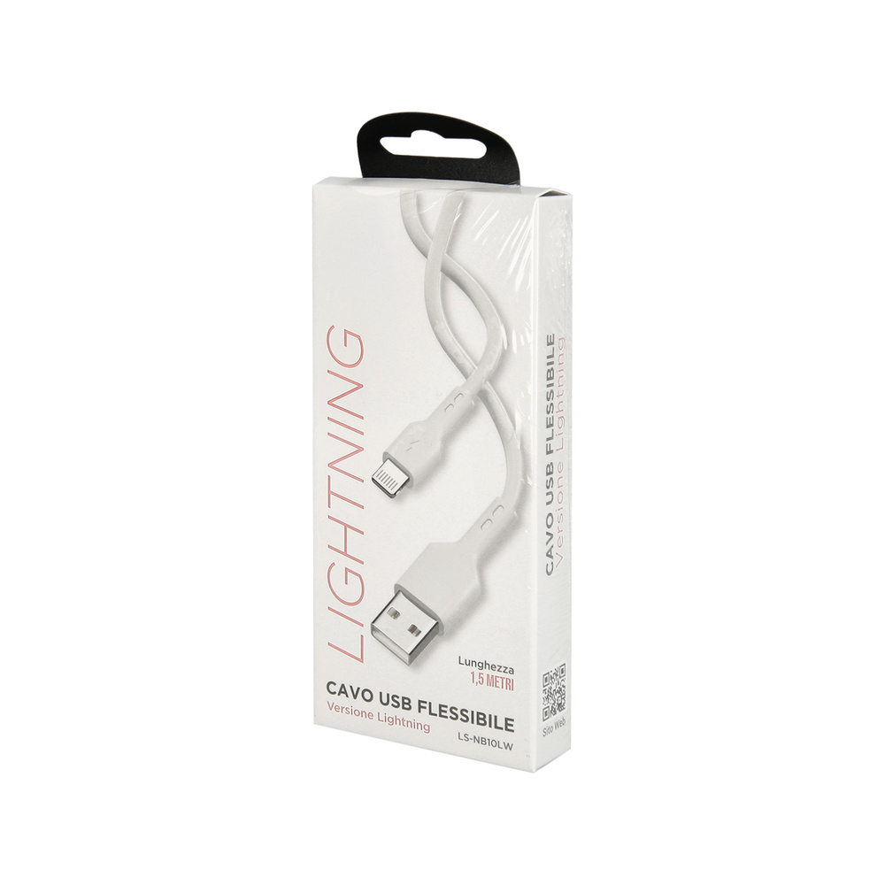 Cable Usb A-lightning 3,0 Ah. 150 cm. Blanco