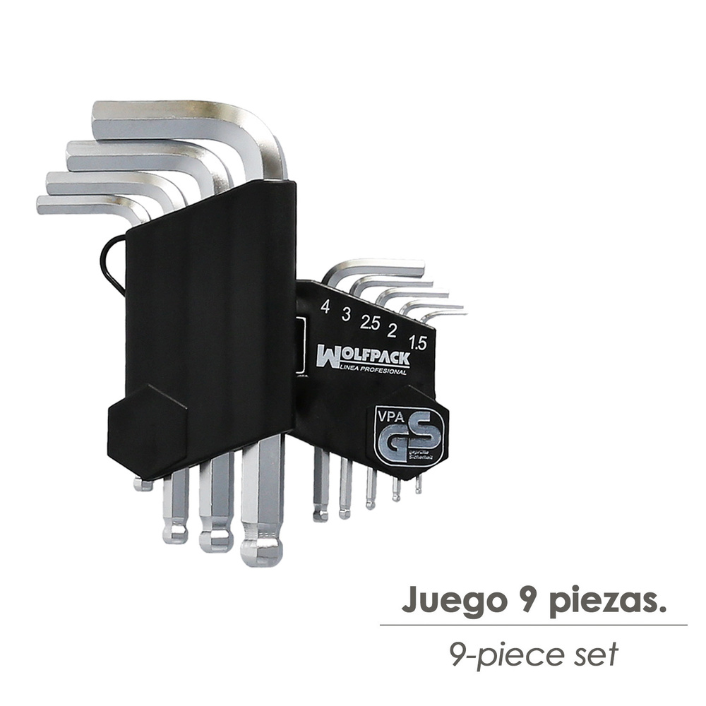 Juego Llaves Allen 9 Piezas Con Bola