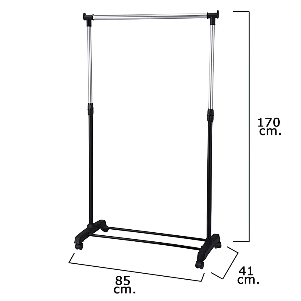 ▷🥇 distribuidor perchero paraban portátil con ruedas 85x41x170cm