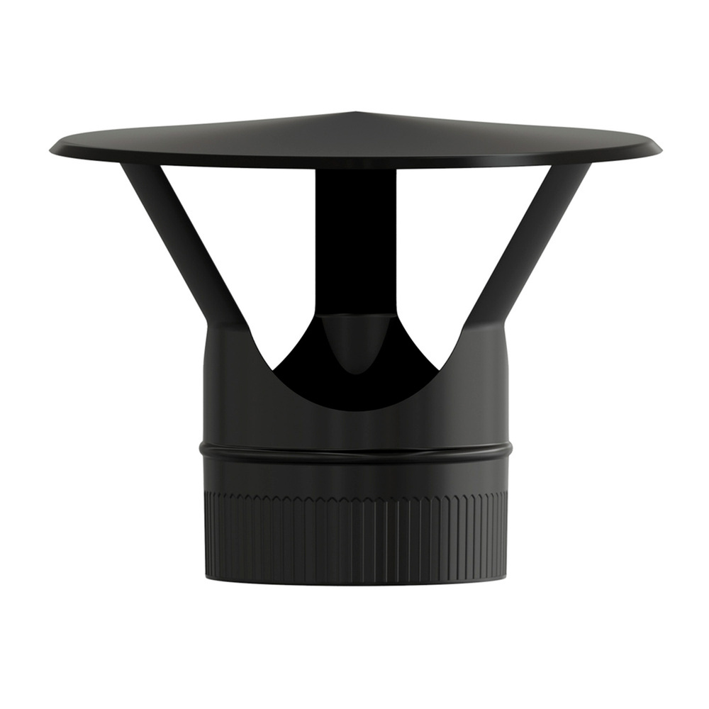 Sombrero Estufa Vitrificado  Premium Negro Ø 150 mm.