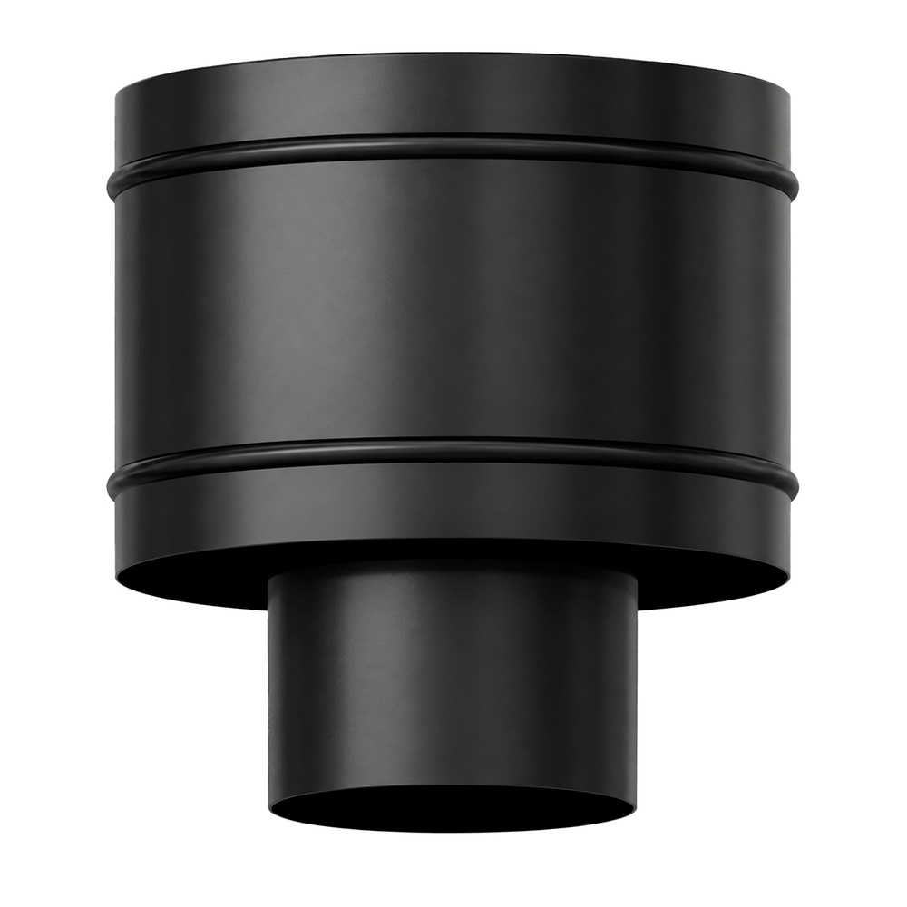 Terminal Antirrevocante Estufa Vitrificado Negro Premium Ø 150 mm. 