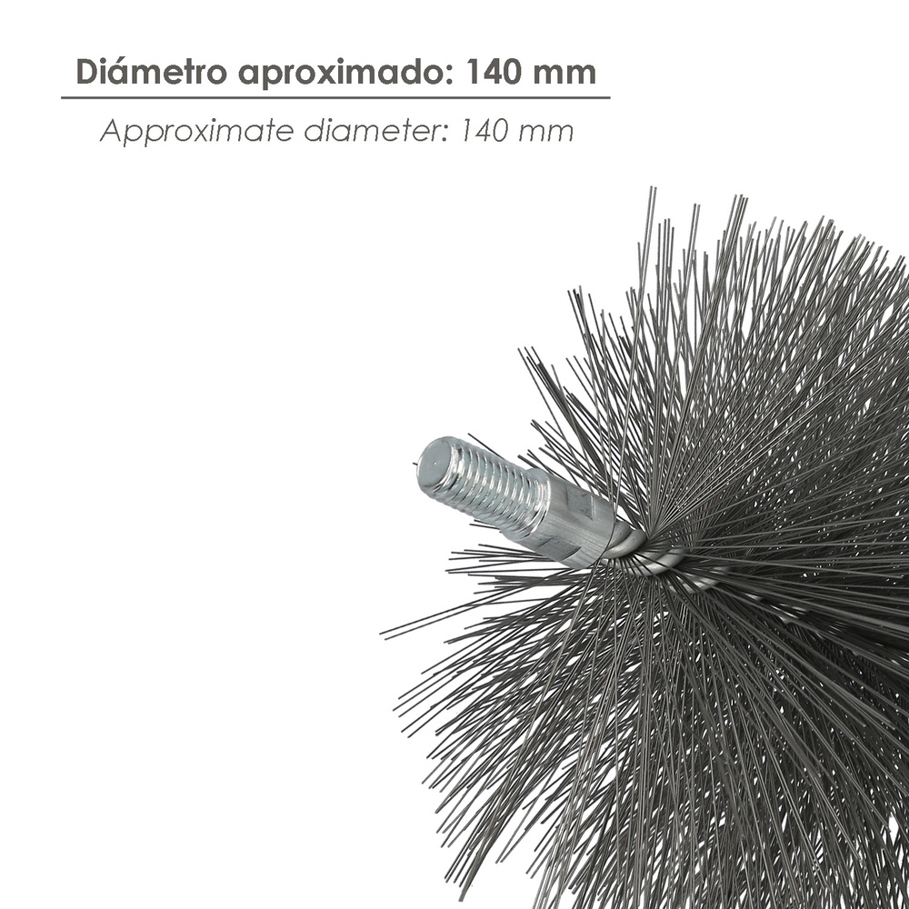 Cepillo Limpiatubos Acero 140 mm M12