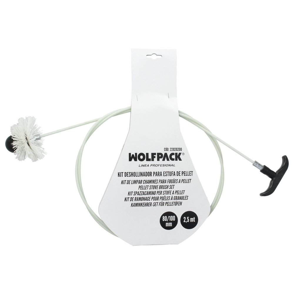 Deshollinador Kit Estufa Pellet Ø 80/100 mm. Longitud 2,5 metros