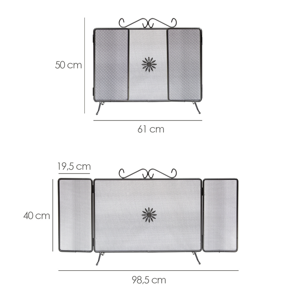 Pantalla Chimenea 98,5 x 50 (Alt) cm. 3 Paneles