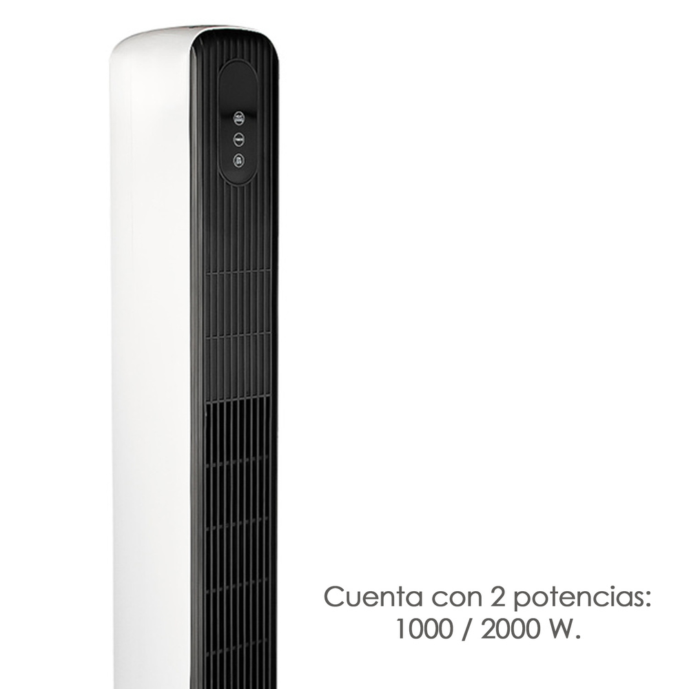 Calefactor Termoventilador Ceramico Torre 1000 / 2000 W. Altura 88 cm.