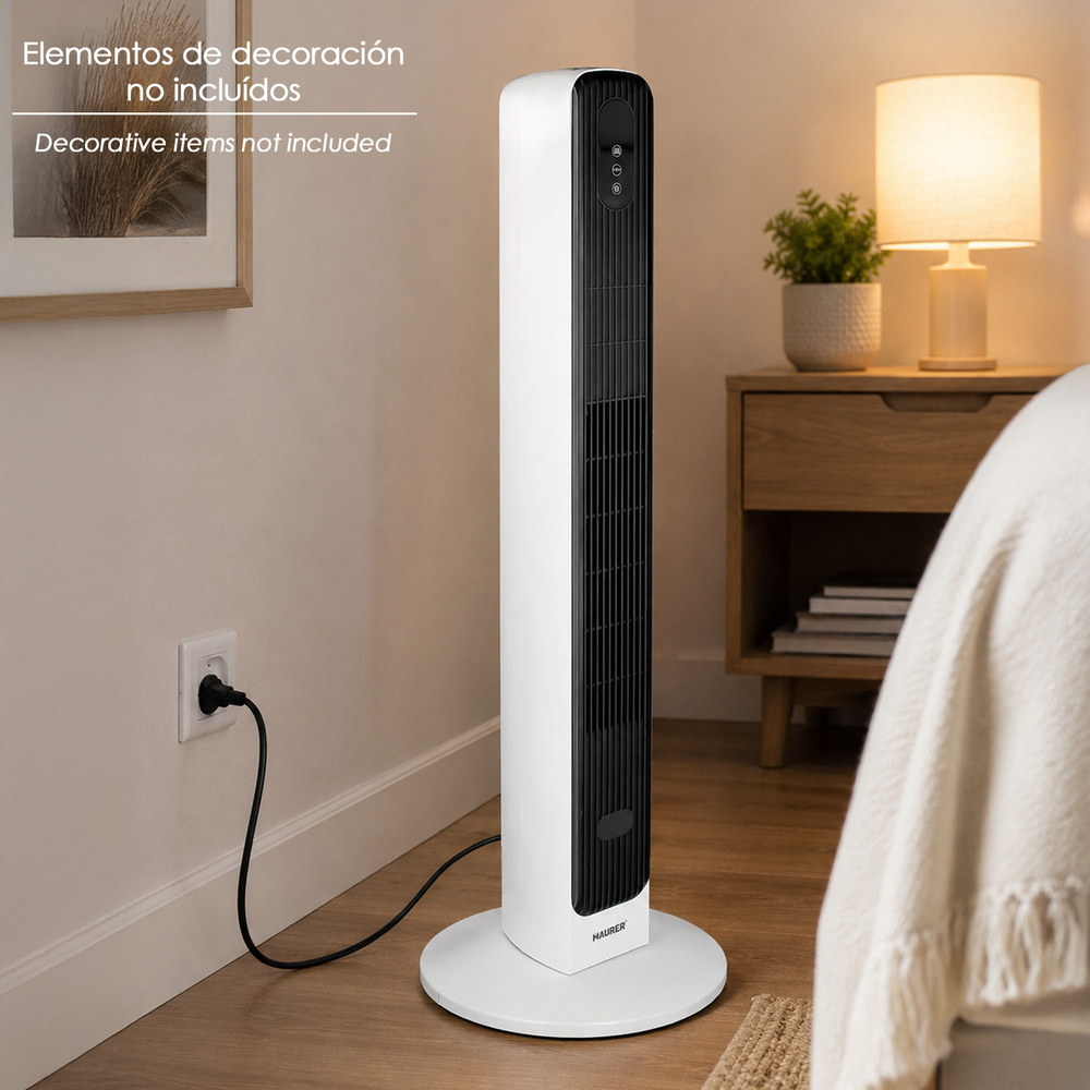Calefactor Termoventilador Ceramico Torre 1000 / 2000 W. Altura 88 cm.