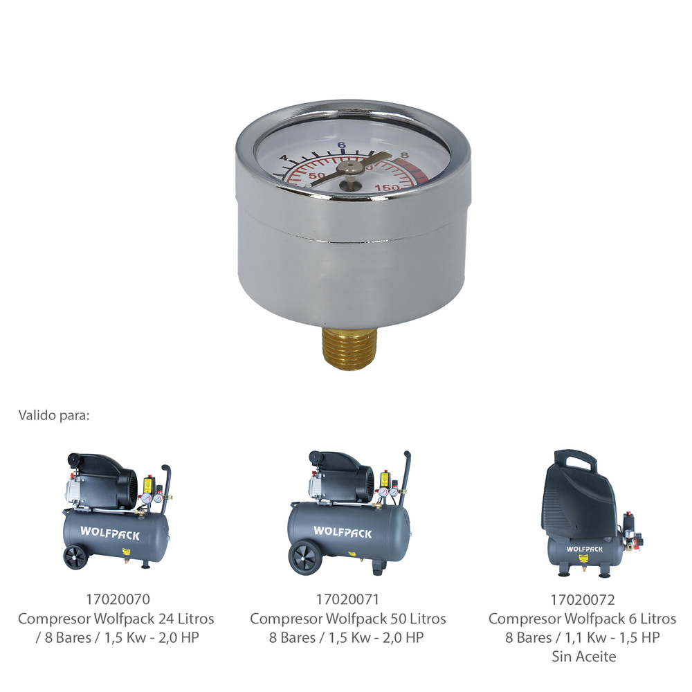 Manometro Regulacion Ø 40mm. Compresor 17020070 / 17020071 / 17020072 (P.61) 